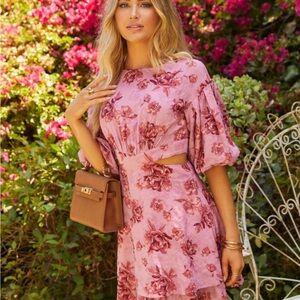 Floral Pink Dress- NWT Size L